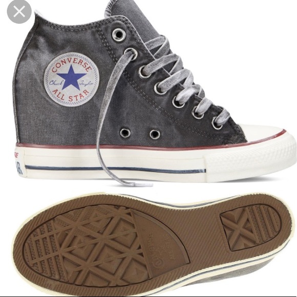 chuck taylor all star plaid lux wedge